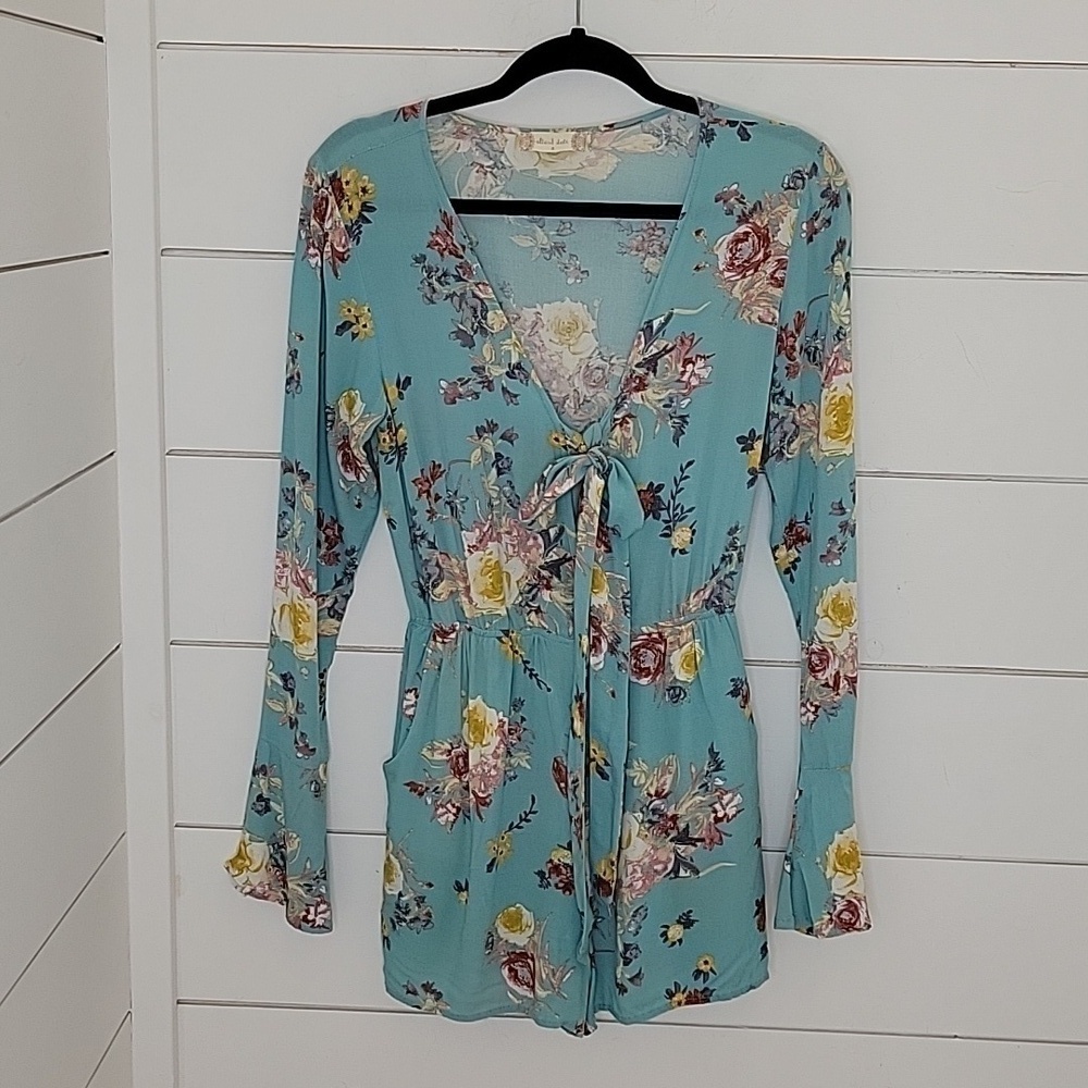 ALTAR'D STATE small blue floral romper